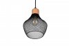 Lampa Wisząca Czarna Siatkowy Klosz VALERIA R31281032 RL